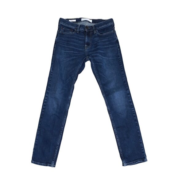Men's Hollister Skinny Fit Denim Jeans 28/30 Epic‎ Flex Slim Straight Dark Wash - Picture 1 of 5